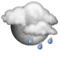 Prognos: Mostly cloudy and cooler. Precipitation possible within 12 hours, possibly heavy at times. Windy.