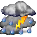 Prognos: Mostly cloudy and cooler. Precipitation possible within 12 hours, possibly heavy at times. Windy.